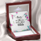 Mom We Love You With All Our Hearts Forever Necklace w Message Card-Express Your Love Gifts