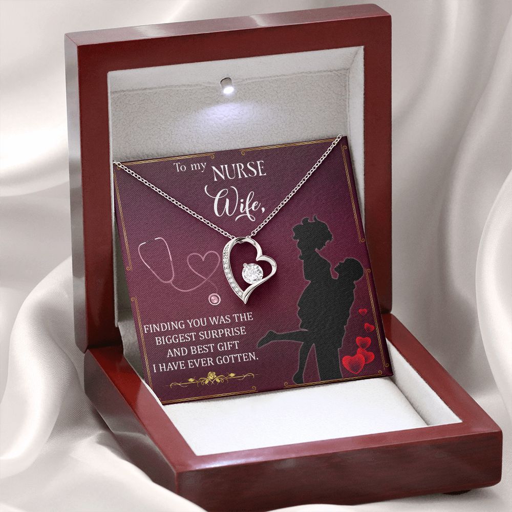 Wife Nurse Finding You w Forever Necklace w Message Card-Express Your Love Gifts