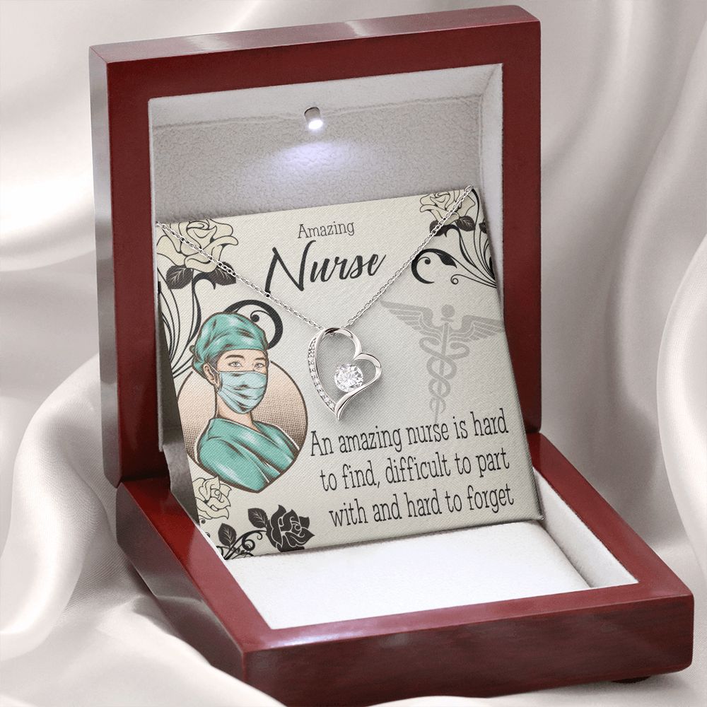 An Amazing Nurse Forever Necklace w Message Card-Express Your Love Gifts