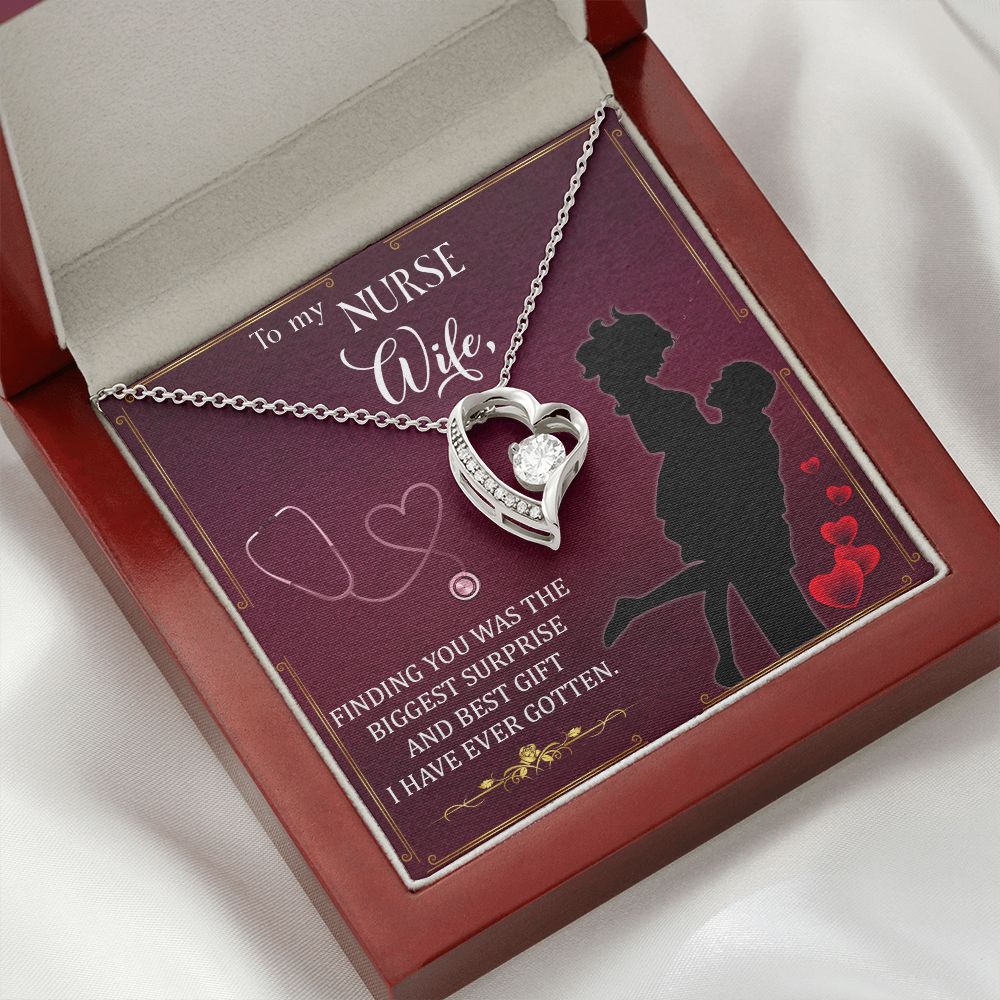 Wife Nurse Finding You w Forever Necklace w Message Card-Express Your Love Gifts