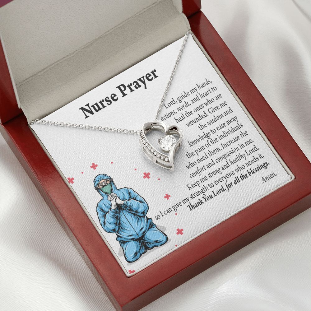 Nurse Prayer Necklace Forever Necklace w Message Card-Express Your Love Gifts