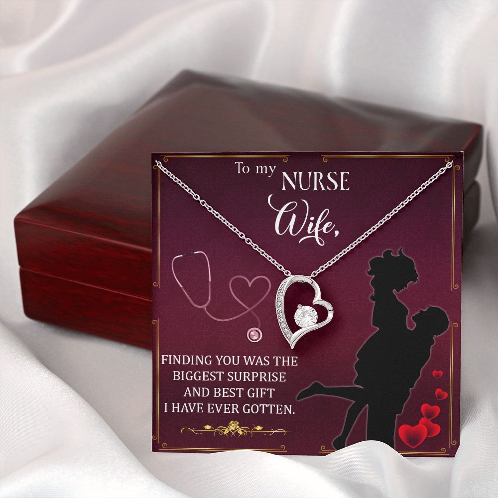 Wife Nurse Finding You w Forever Necklace w Message Card-Express Your Love Gifts