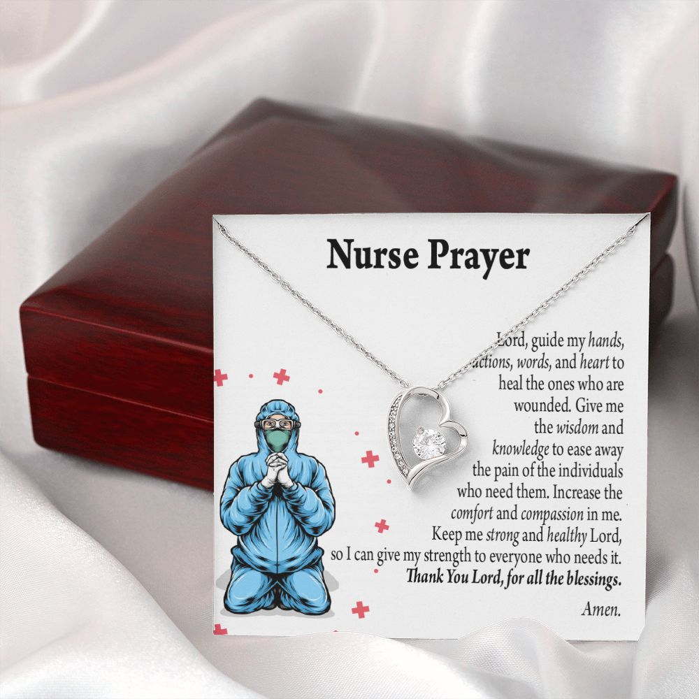 Nurse Prayer Necklace Forever Necklace w Message Card-Express Your Love Gifts