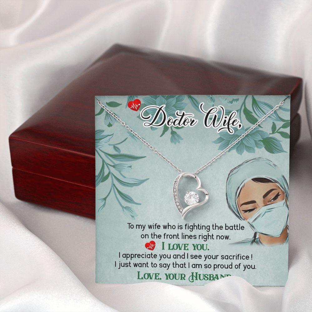 Doctor Wife Forever Necklace w Message Card-Express Your Love Gifts