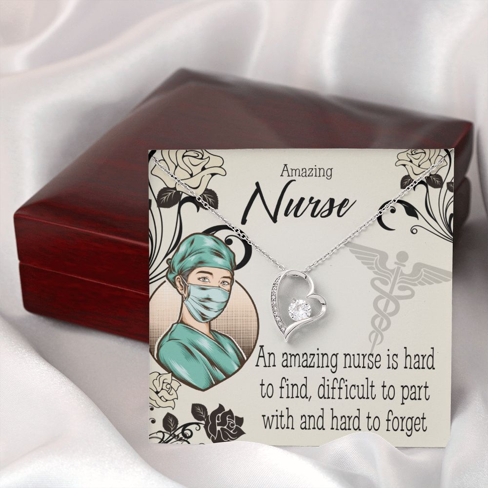 An Amazing Nurse Forever Necklace w Message Card-Express Your Love Gifts