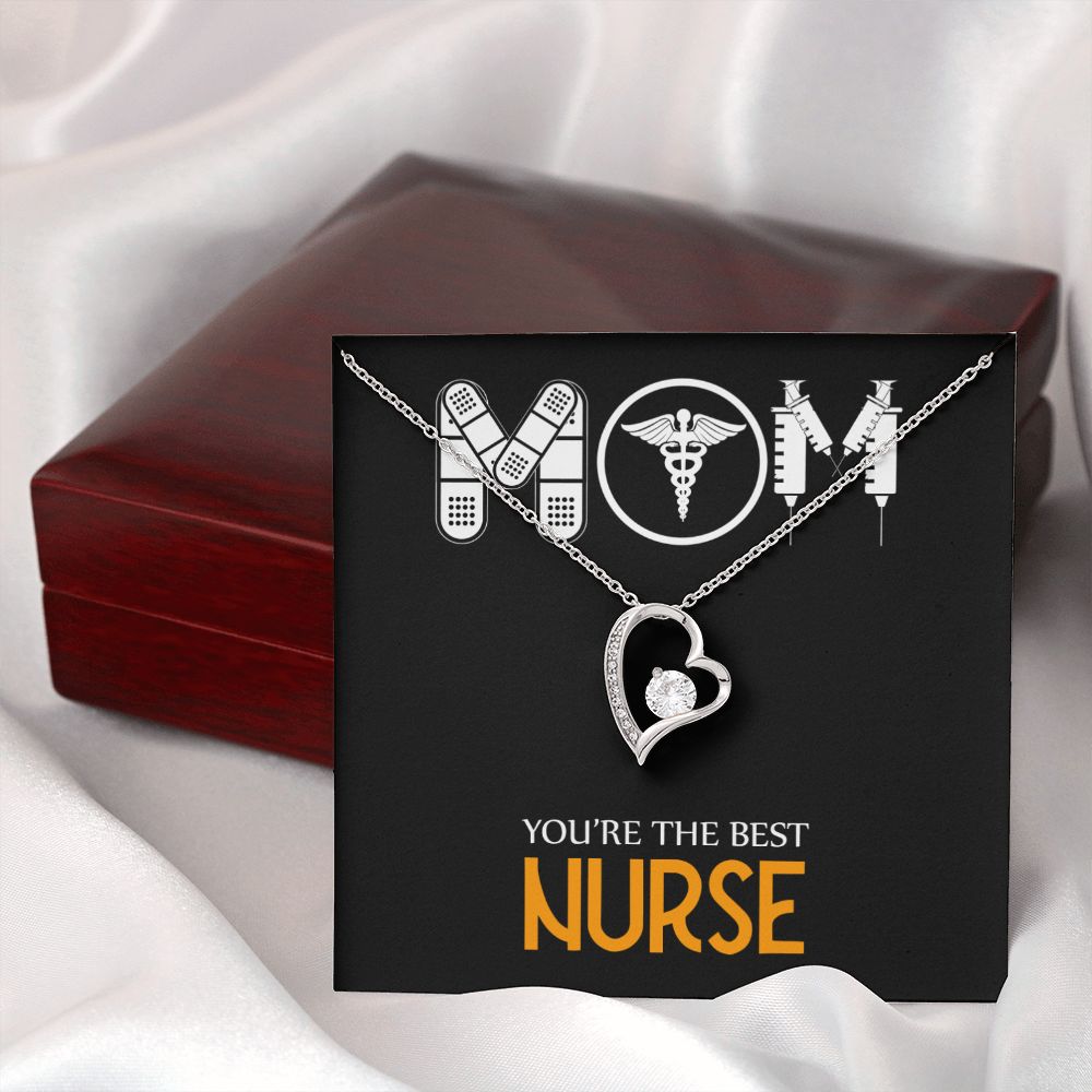 Mom Nurse Forever Necklace w Message Card-Express Your Love Gifts