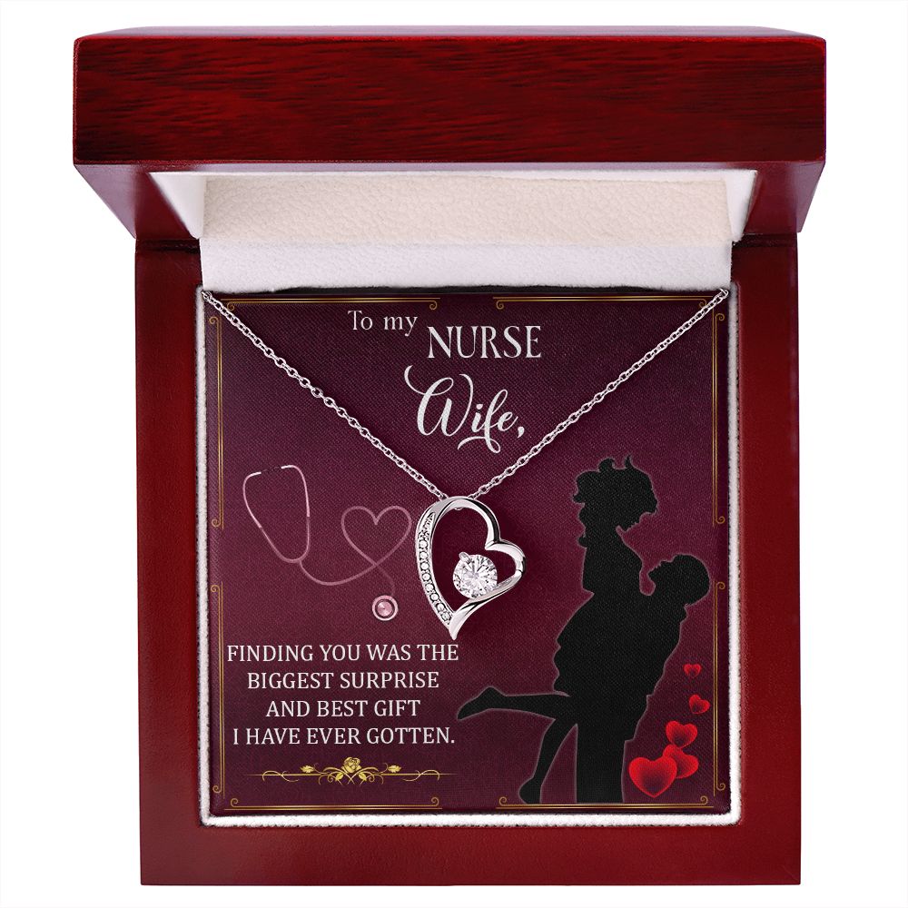 Wife Nurse Finding You w Forever Necklace w Message Card-Express Your Love Gifts