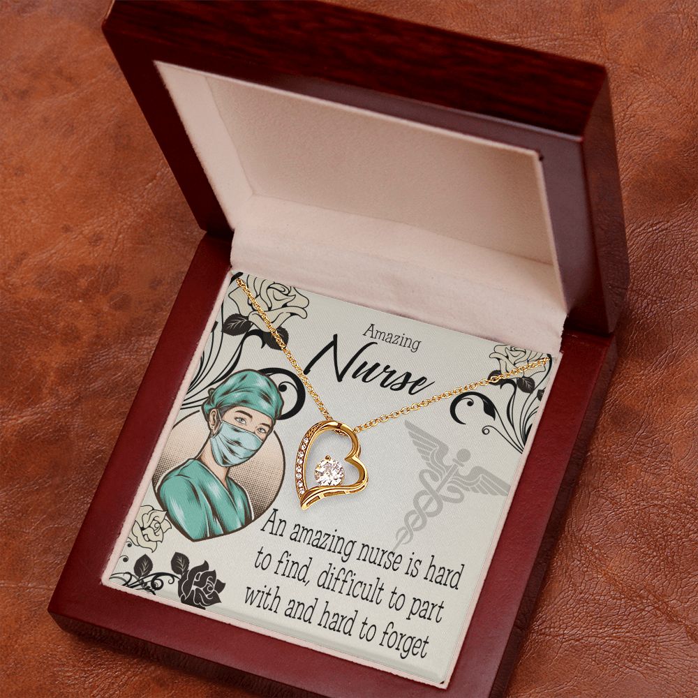 An Amazing Nurse Forever Necklace w Message Card-Express Your Love Gifts