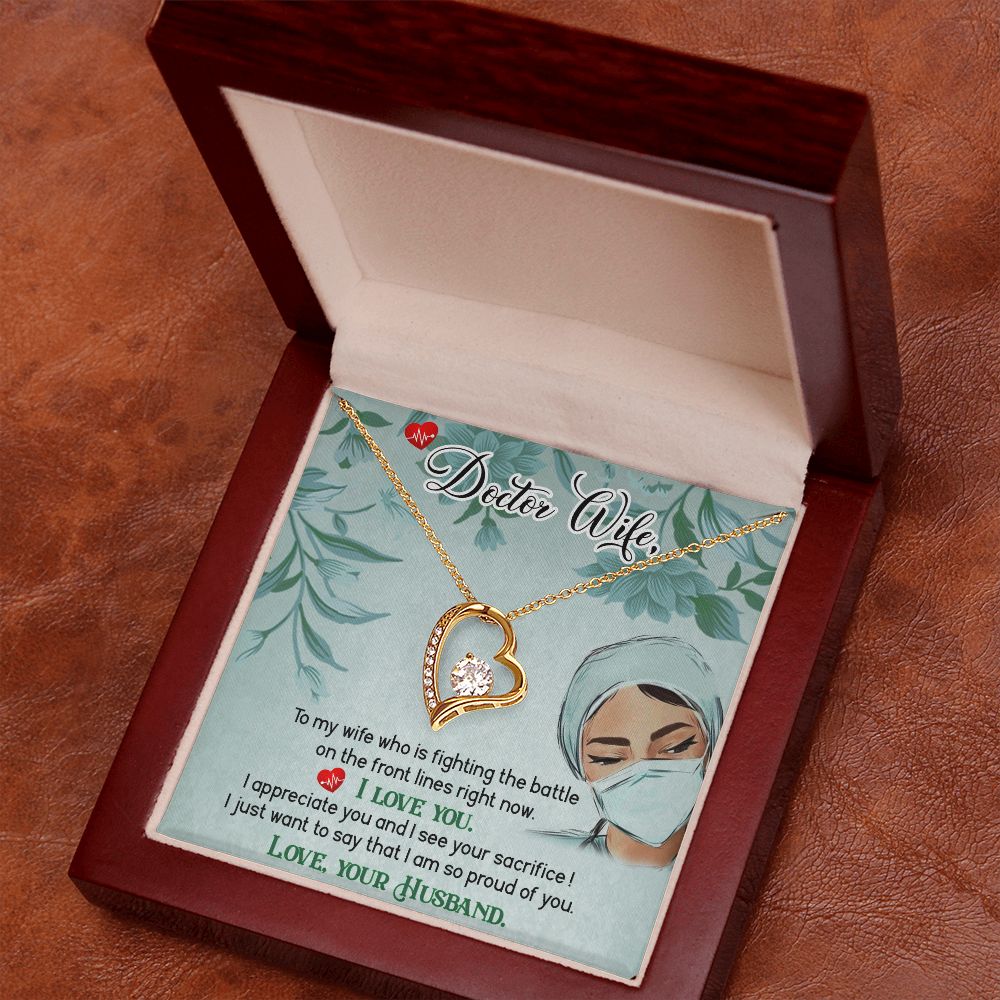 Doctor Wife Forever Necklace w Message Card-Express Your Love Gifts