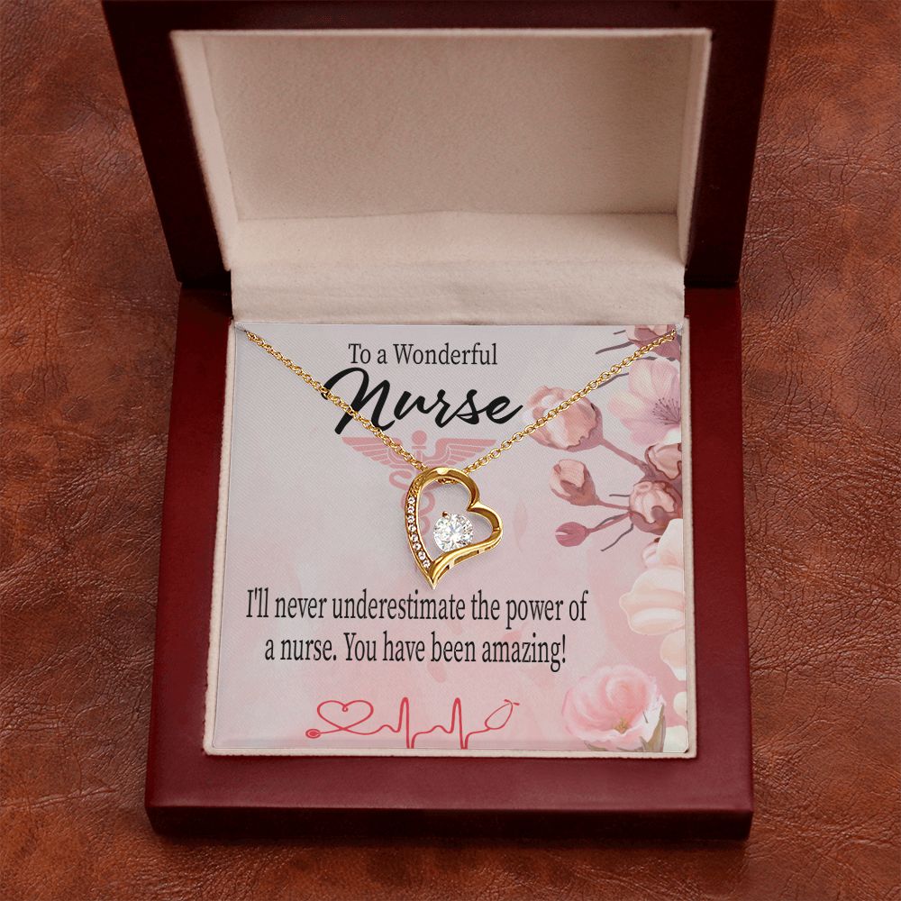 Amazing Nurse Forever Necklace w Message Card-Express Your Love Gifts