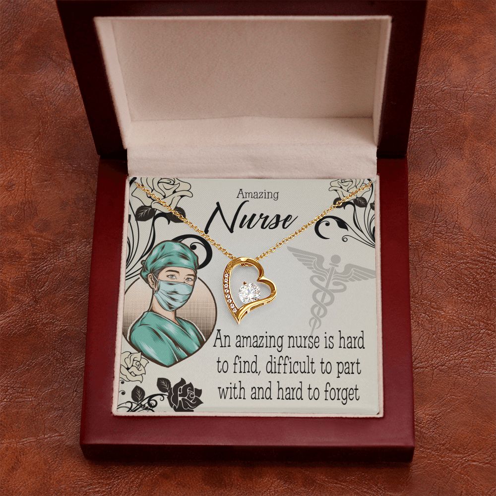 An Amazing Nurse Forever Necklace w Message Card-Express Your Love Gifts