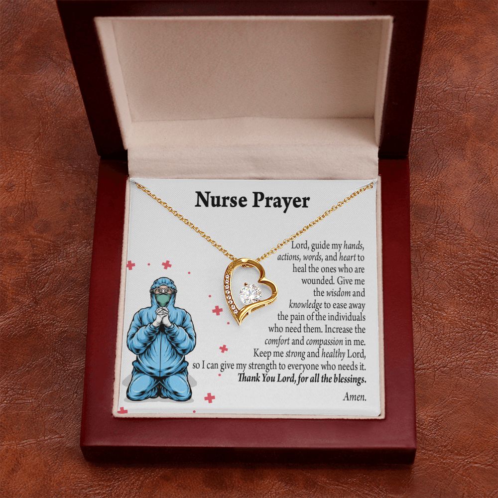 Nurse Prayer Necklace Forever Necklace w Message Card-Express Your Love Gifts