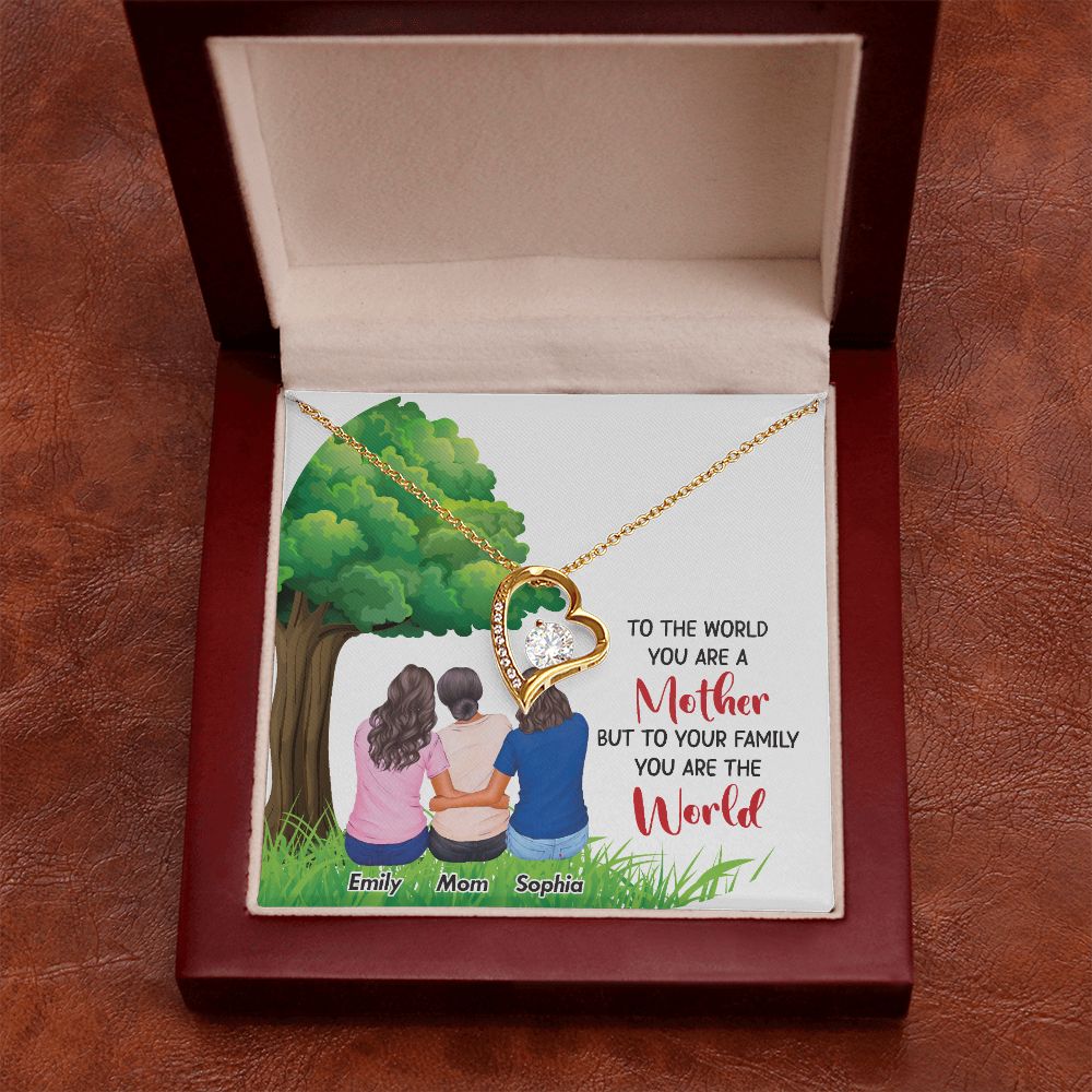 To The World You Are a Mother Forever Necklace w Message Card-Express Your Love Gifts