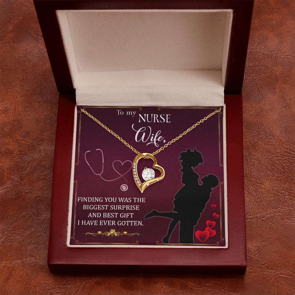 Wife Nurse Finding You w Forever Necklace w Message Card-Express Your Love Gifts