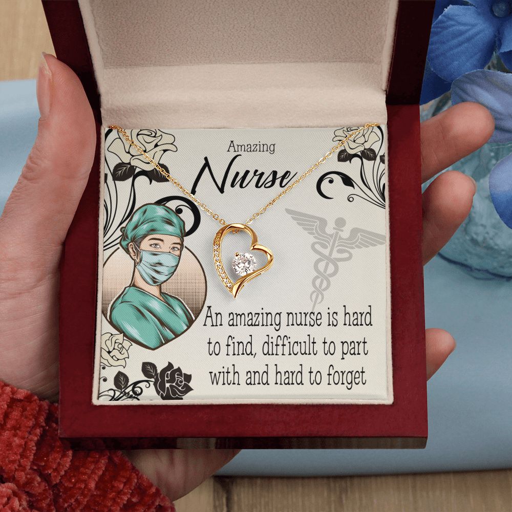 An Amazing Nurse Forever Necklace w Message Card-Express Your Love Gifts