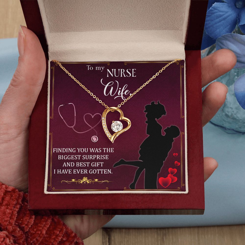 Wife Nurse Finding You w Forever Necklace w Message Card-Express Your Love Gifts