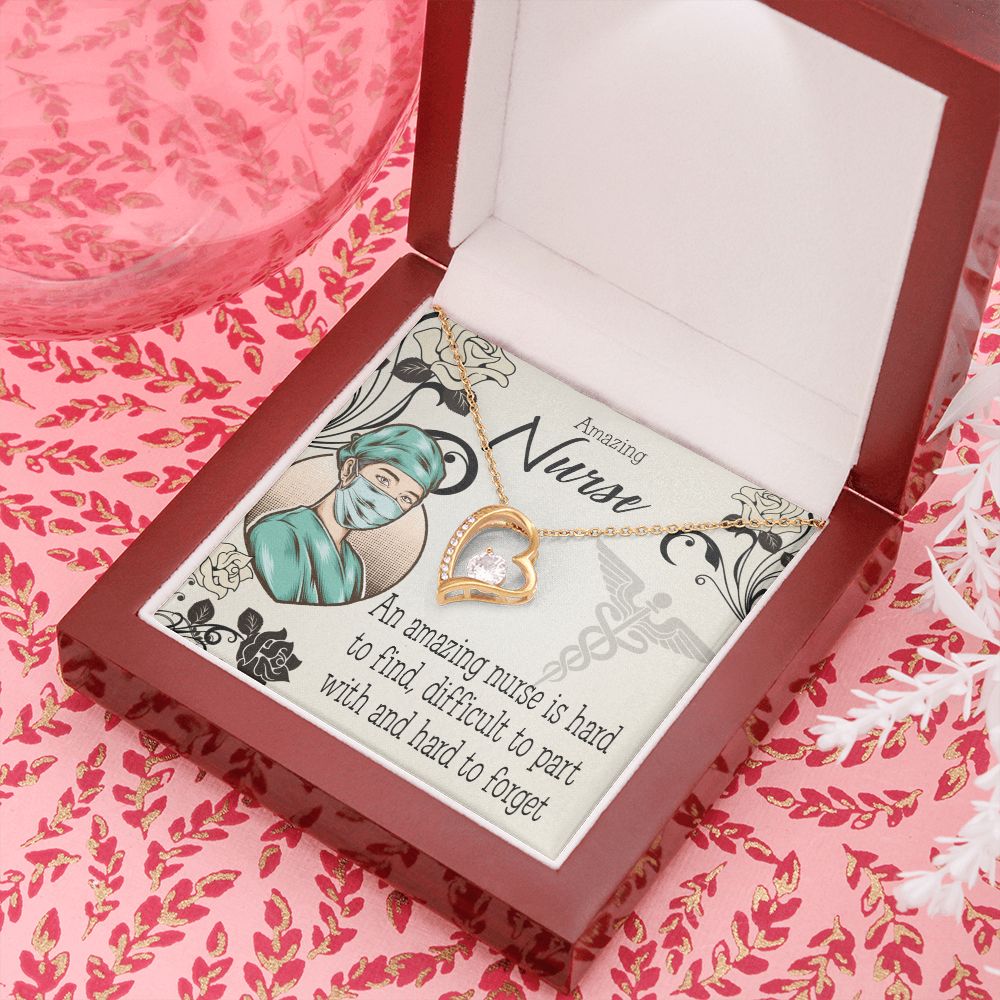 An Amazing Nurse Forever Necklace w Message Card-Express Your Love Gifts