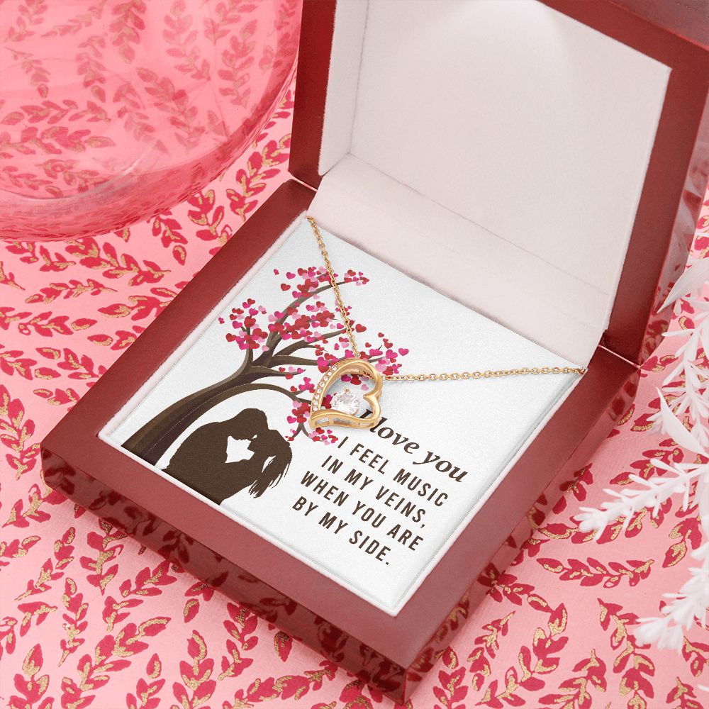 By My Side Forever Necklace w Message Card-Express Your Love Gifts