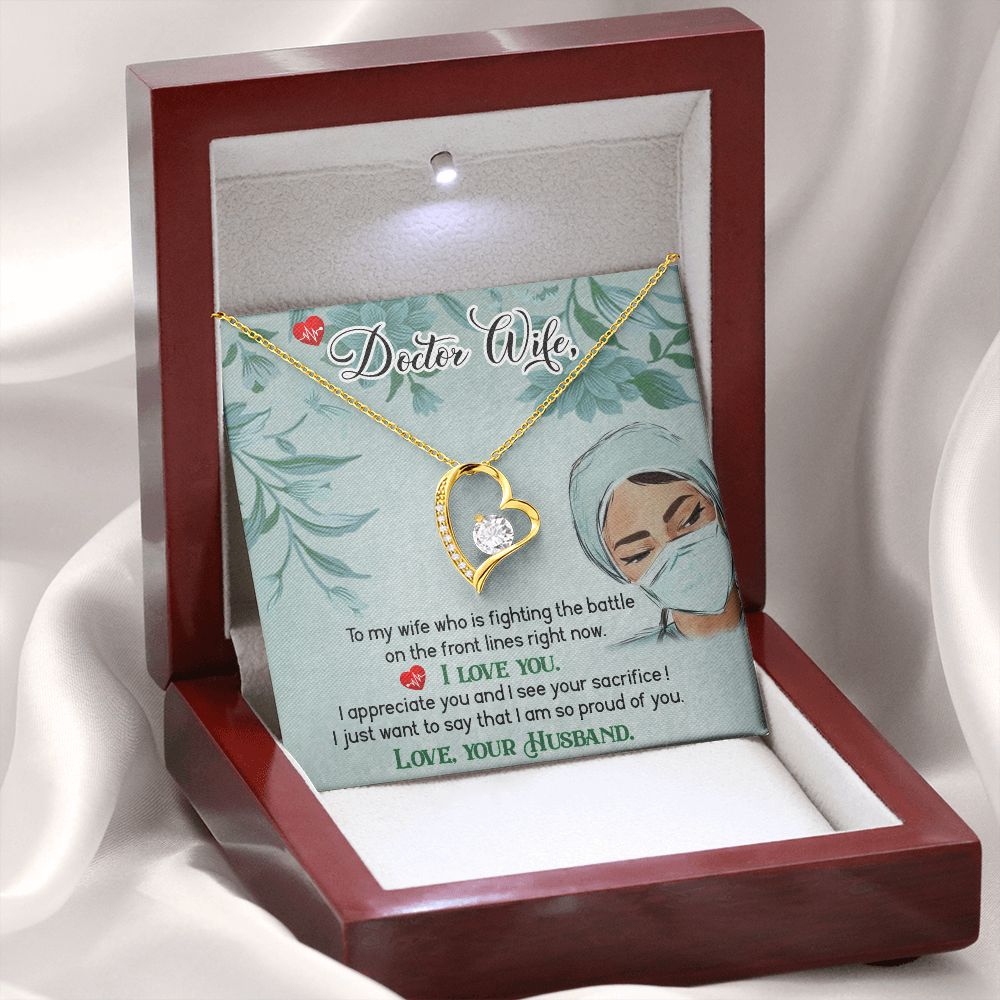 Doctor Wife Forever Necklace w Message Card-Express Your Love Gifts