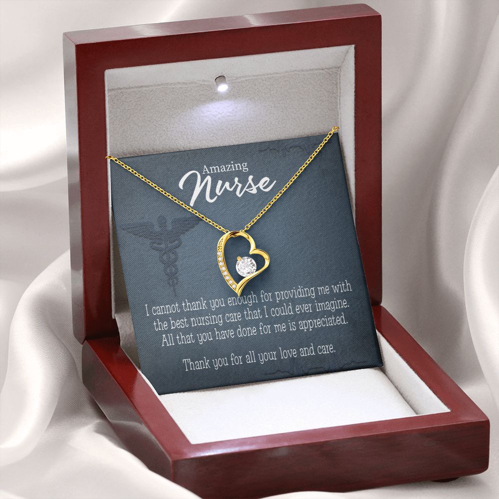 Best Nursing Care Forever Necklace w Message Card-Express Your Love Gifts