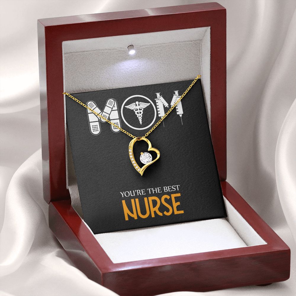 Mom Nurse Forever Necklace w Message Card-Express Your Love Gifts