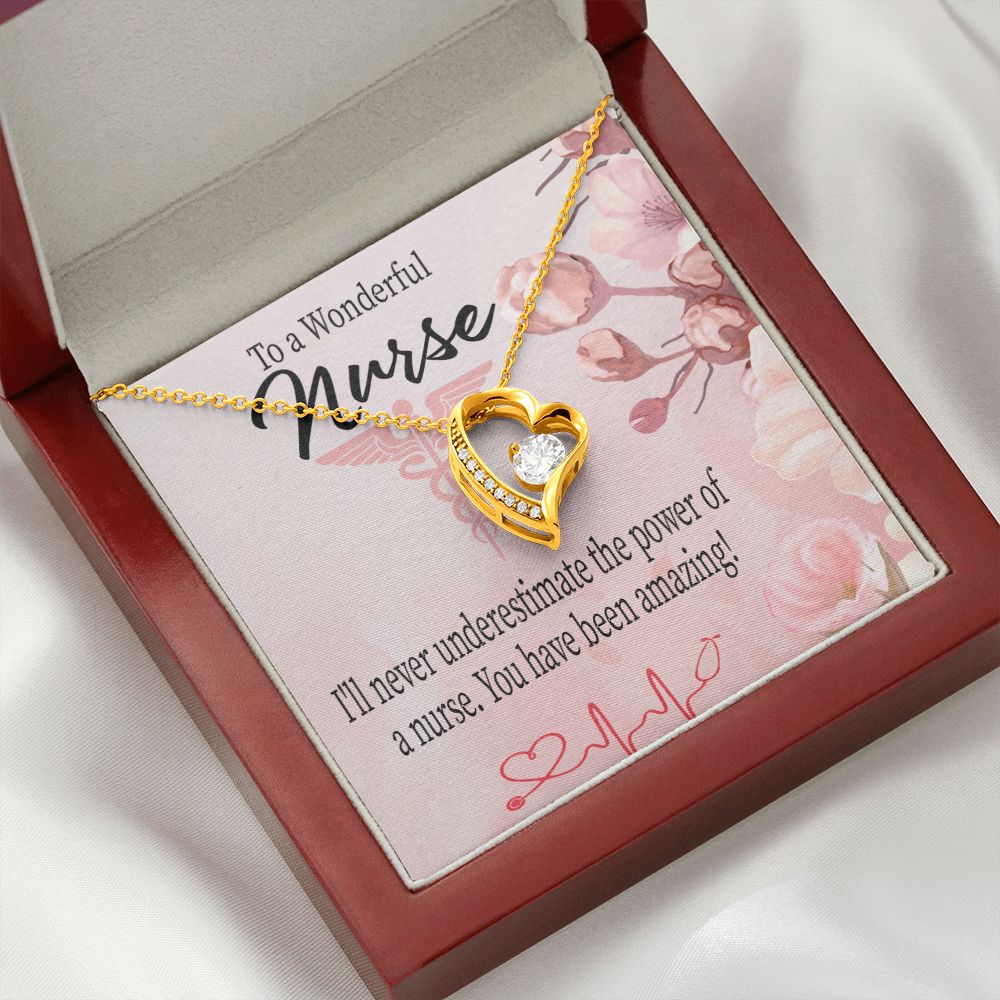 Amazing Nurse Forever Necklace w Message Card-Express Your Love Gifts