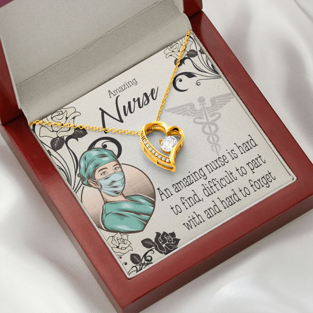 An Amazing Nurse Forever Necklace w Message Card-Express Your Love Gifts