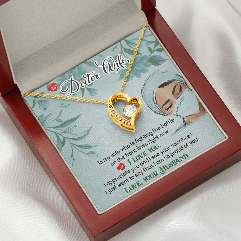 Doctor Wife Forever Necklace w Message Card-Express Your Love Gifts