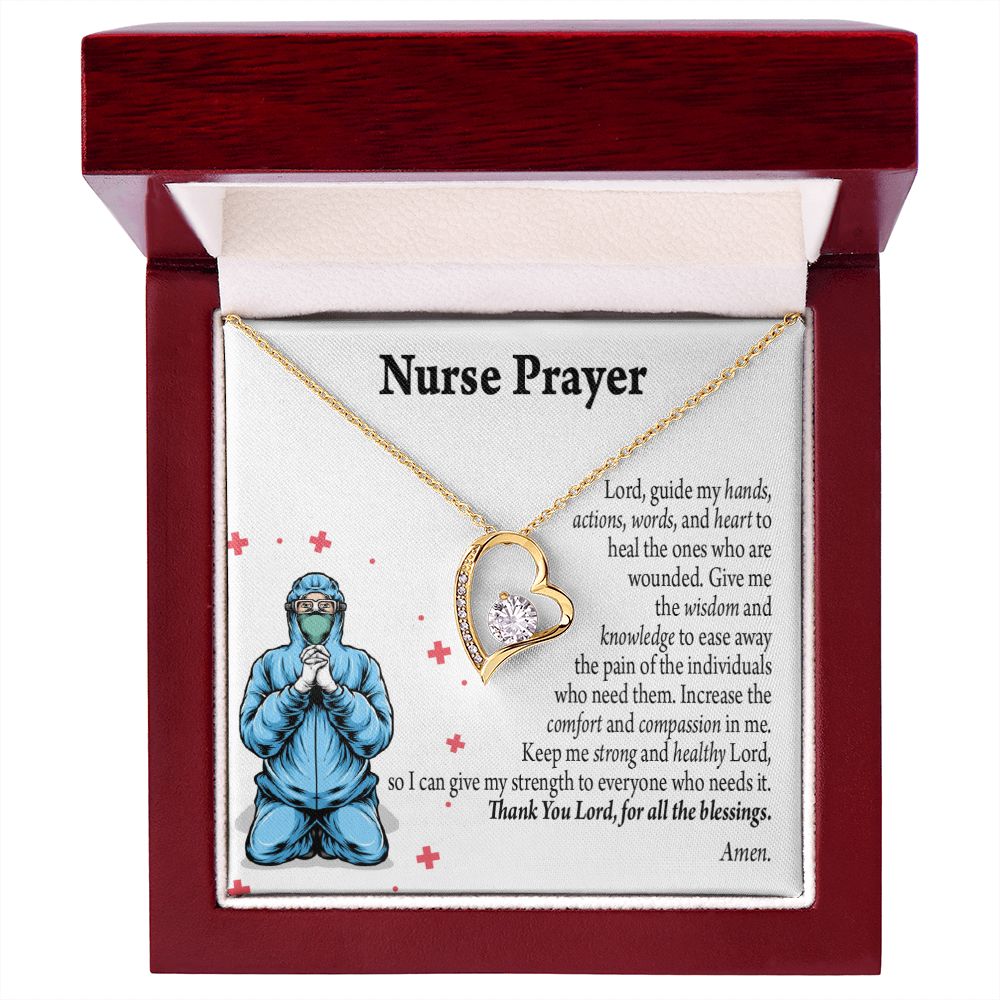 Nurse Prayer Necklace Forever Necklace w Message Card-Express Your Love Gifts