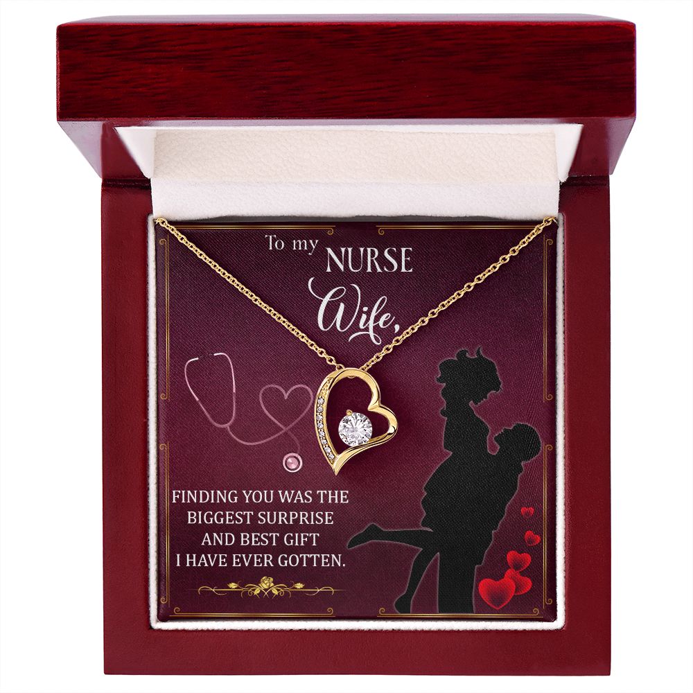 Wife Nurse Finding You w Forever Necklace w Message Card-Express Your Love Gifts