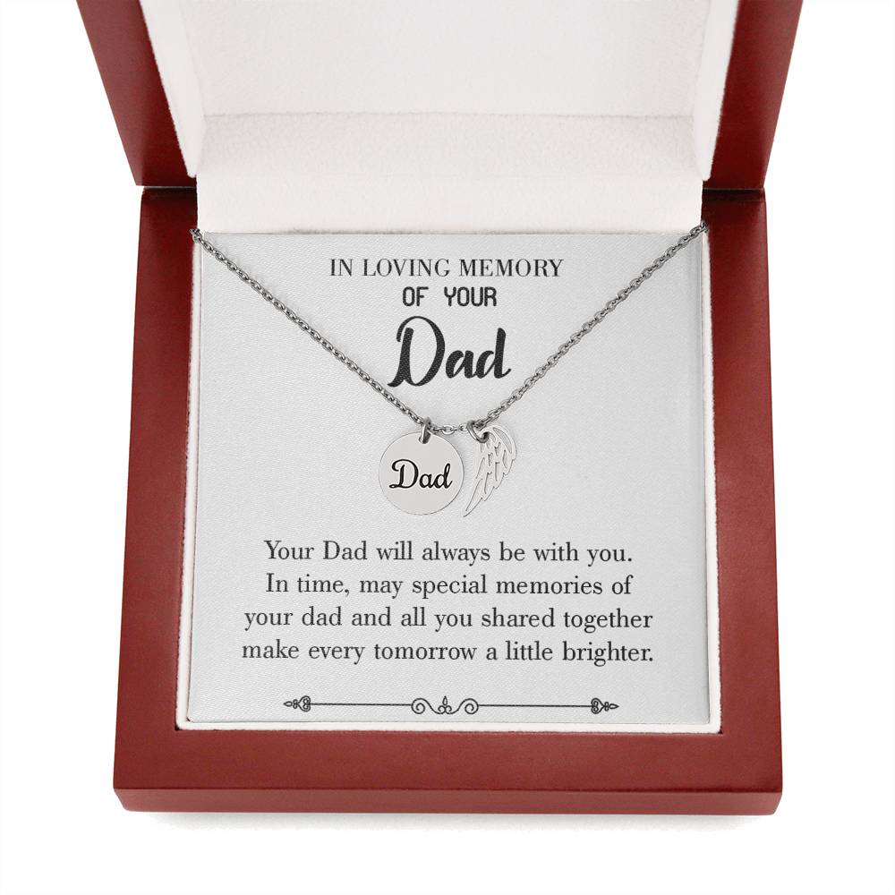 Always Be With You Loss of a Dad Sympathy Gifts Loss of a Parent Remembrance Necklace Memorial Necklace-Express Your Love Gifts