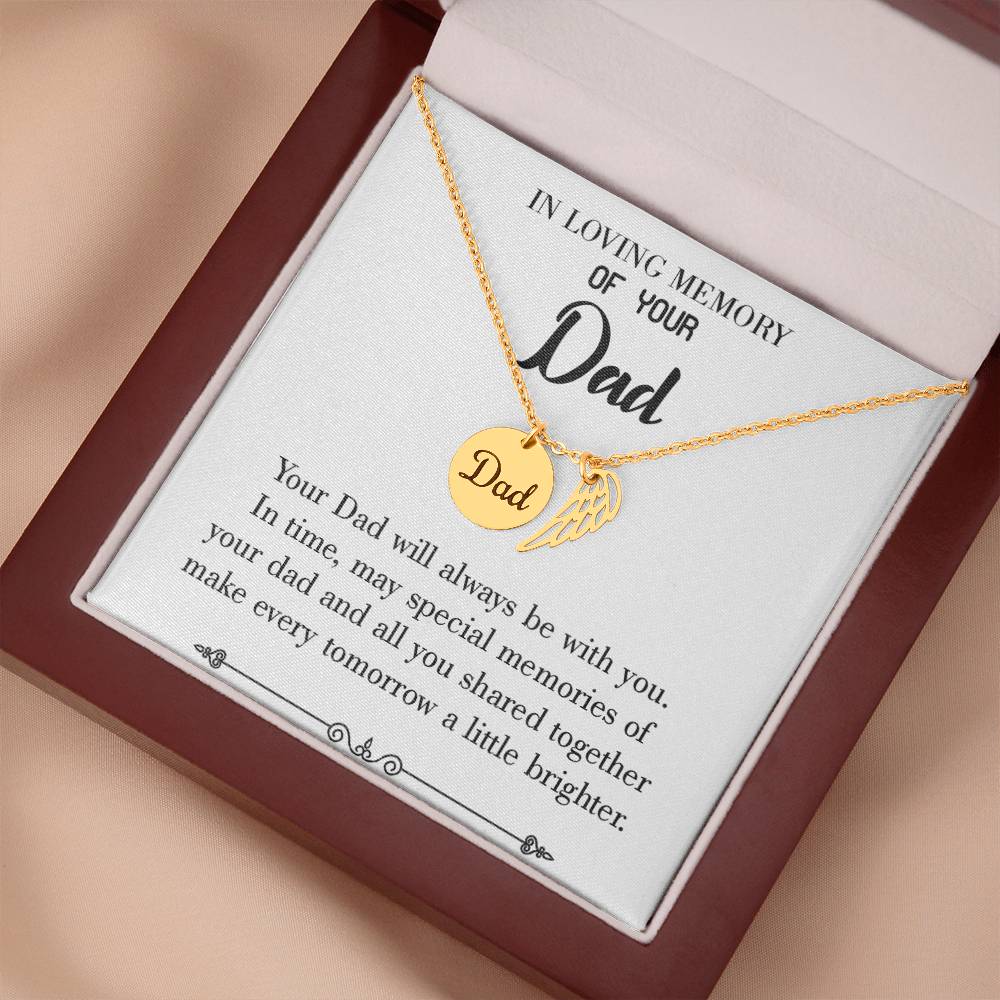 Always Be With You Loss of a Dad Sympathy Gifts Loss of a Parent Remembrance Necklace Memorial Necklace-Express Your Love Gifts