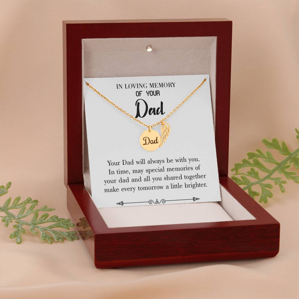 Always Be With You Loss of a Dad Sympathy Gifts Loss of a Parent Remembrance Necklace Memorial Necklace-Express Your Love Gifts