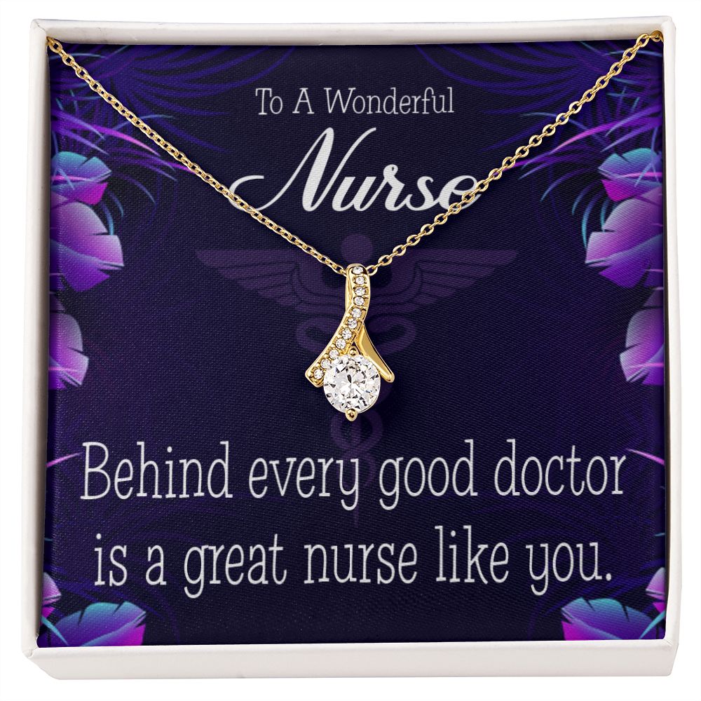 Behind Every Doctor Alluring Ribbon Necklace-Express Your Love Gifts