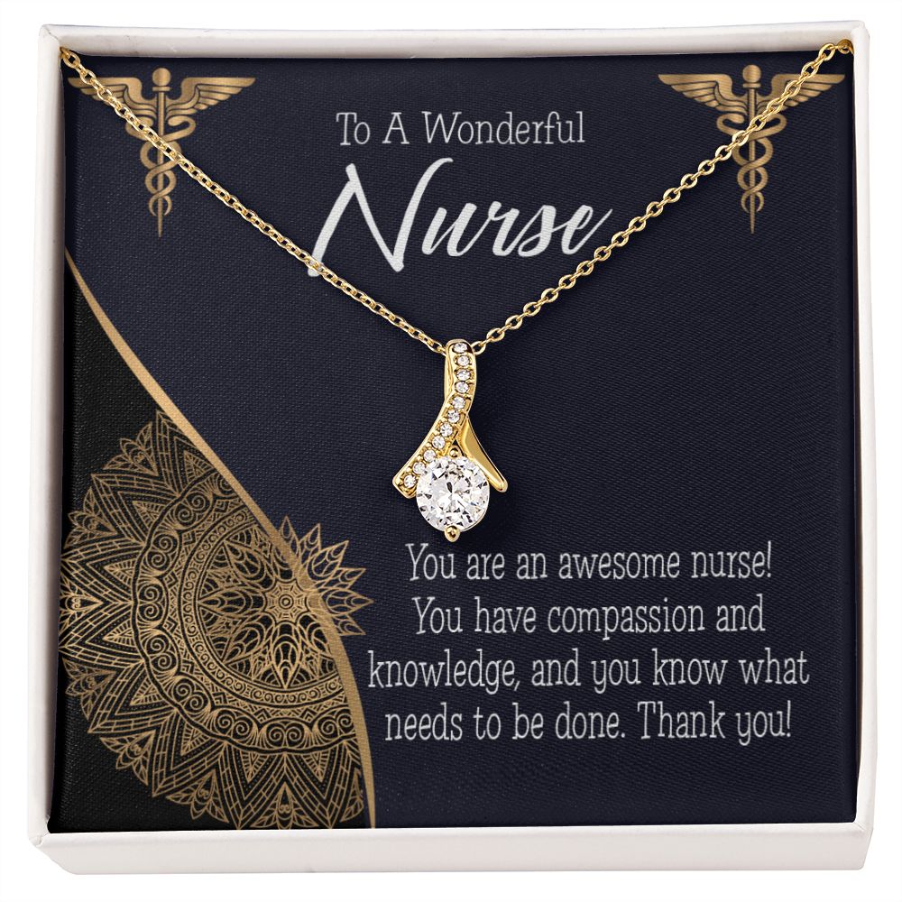 Awesome Nurse Alluring Ribbon Necklace-Express Your Love Gifts