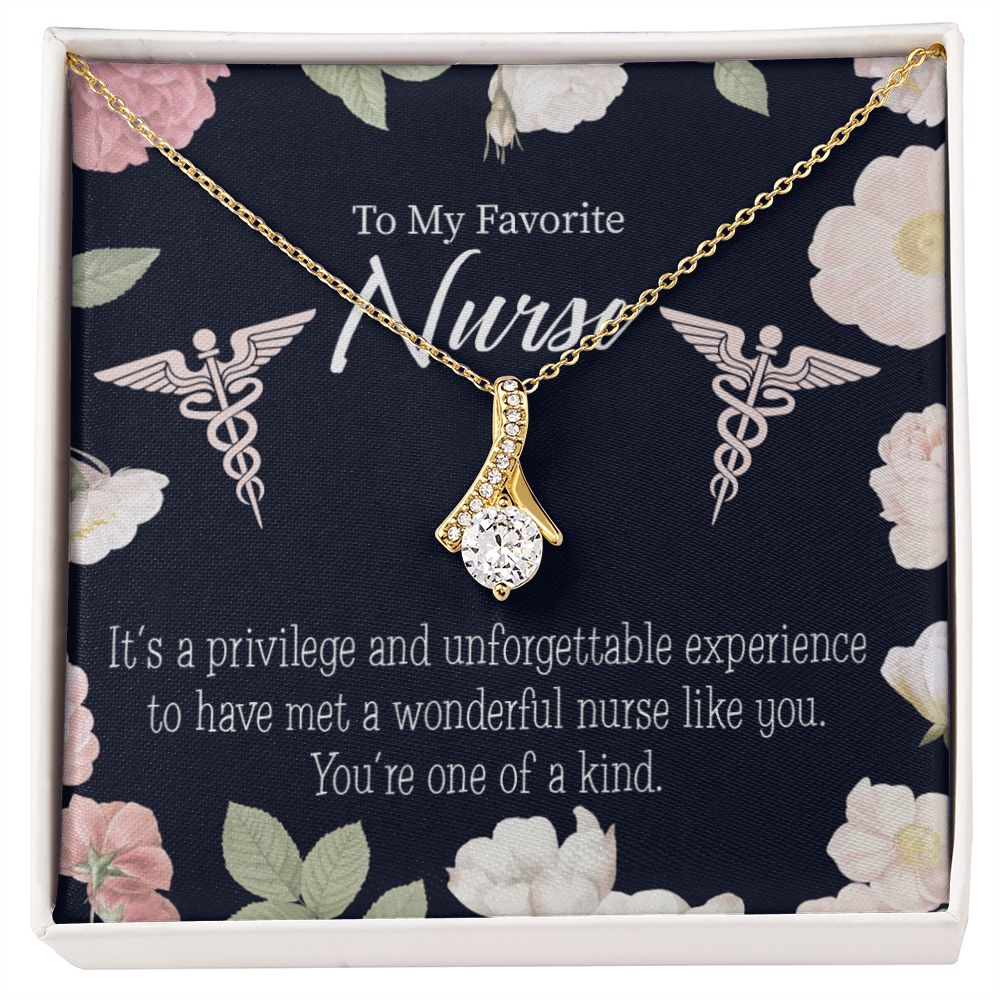 One of a Kind Nurse Alluring Ribbon Necklace-Express Your Love Gifts