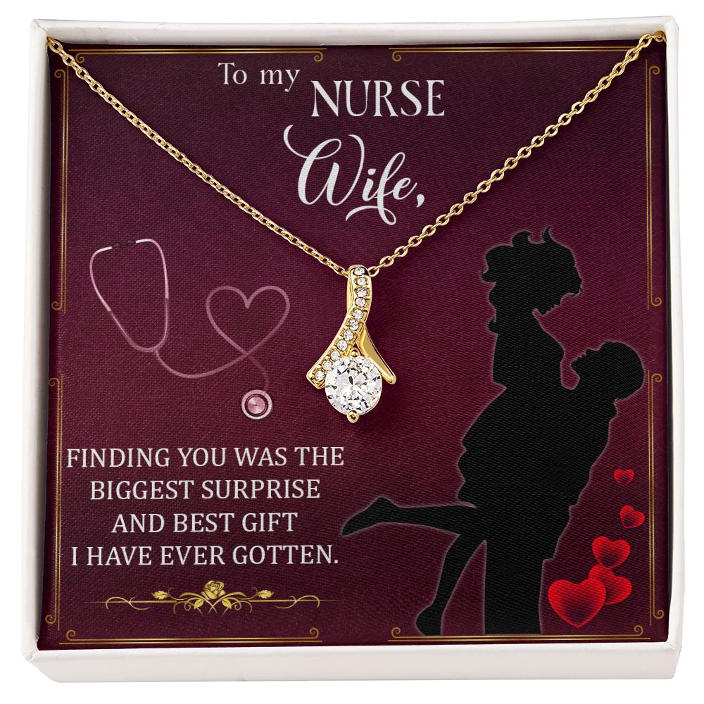 Wife Nurse Finding You Alluring Ribbon Necklace-Express Your Love Gifts