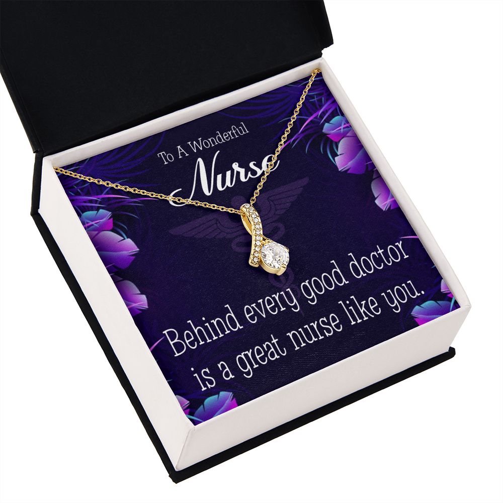 Behind Every Doctor Alluring Ribbon Necklace-Express Your Love Gifts