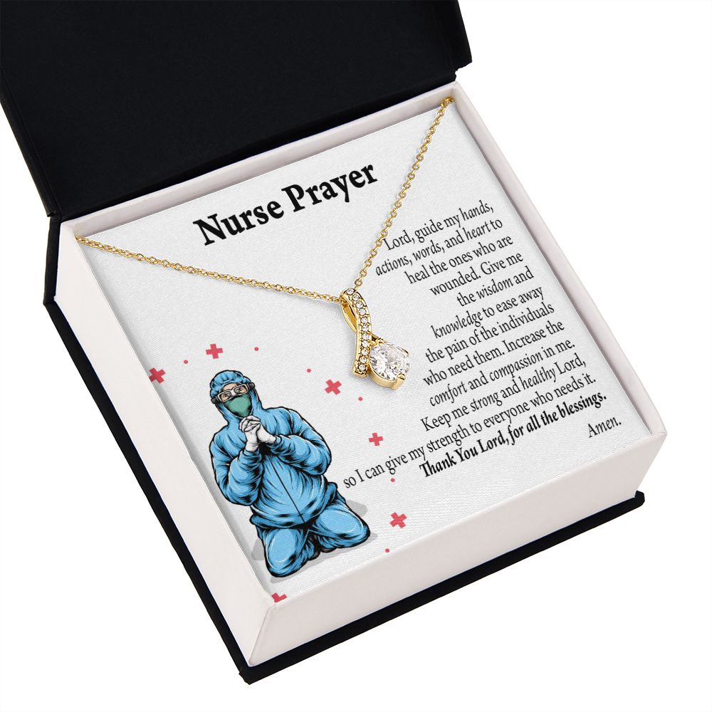 Nurse Prayer Necklace Alluring Ribbon Necklace-Express Your Love Gifts