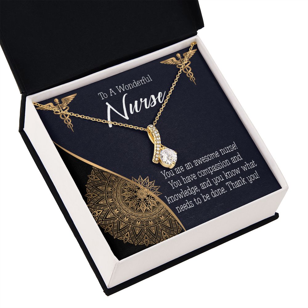 Awesome Nurse Alluring Ribbon Necklace-Express Your Love Gifts