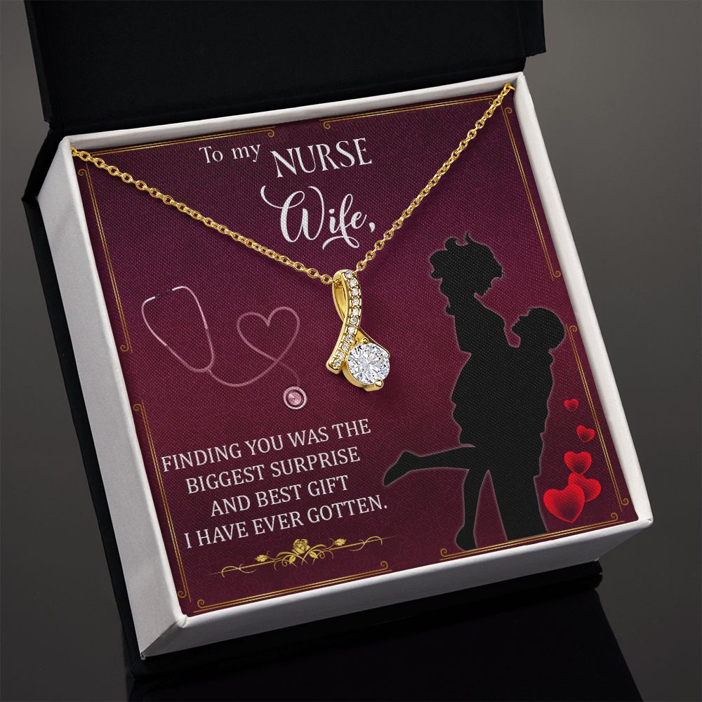 Wife Nurse Finding You Alluring Ribbon Necklace-Express Your Love Gifts