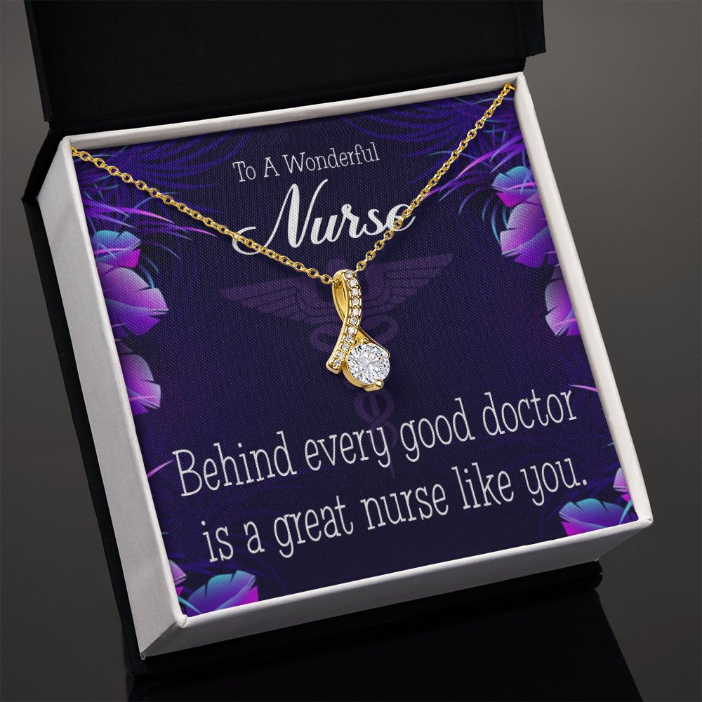 Behind Every Doctor Alluring Ribbon Necklace-Express Your Love Gifts