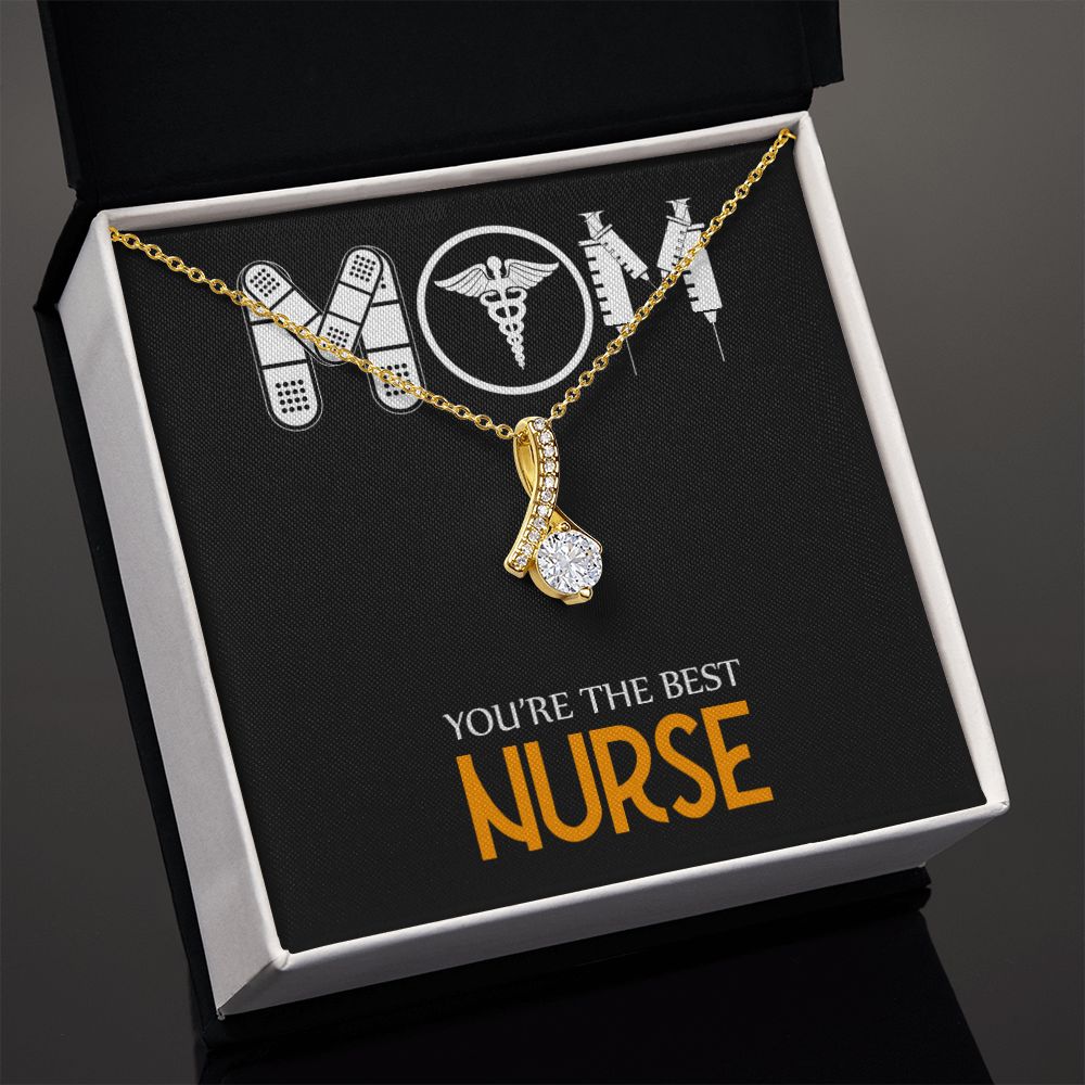 Mom Nurse Alluring Ribbon Necklace-Express Your Love Gifts