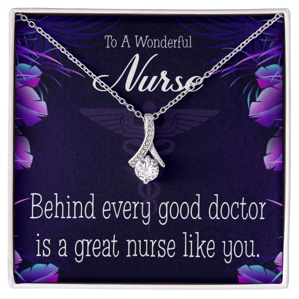 Behind Every Doctor Alluring Ribbon Necklace-Express Your Love Gifts