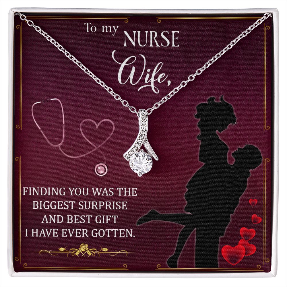 Wife Nurse Finding You Alluring Ribbon Necklace-Express Your Love Gifts