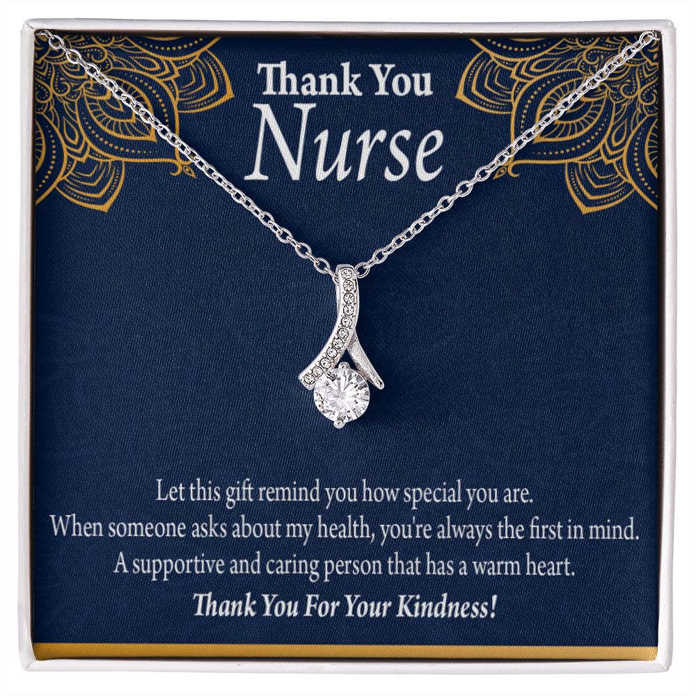 Thank You Nurse Alluring Ribbon Necklace-Express Your Love Gifts