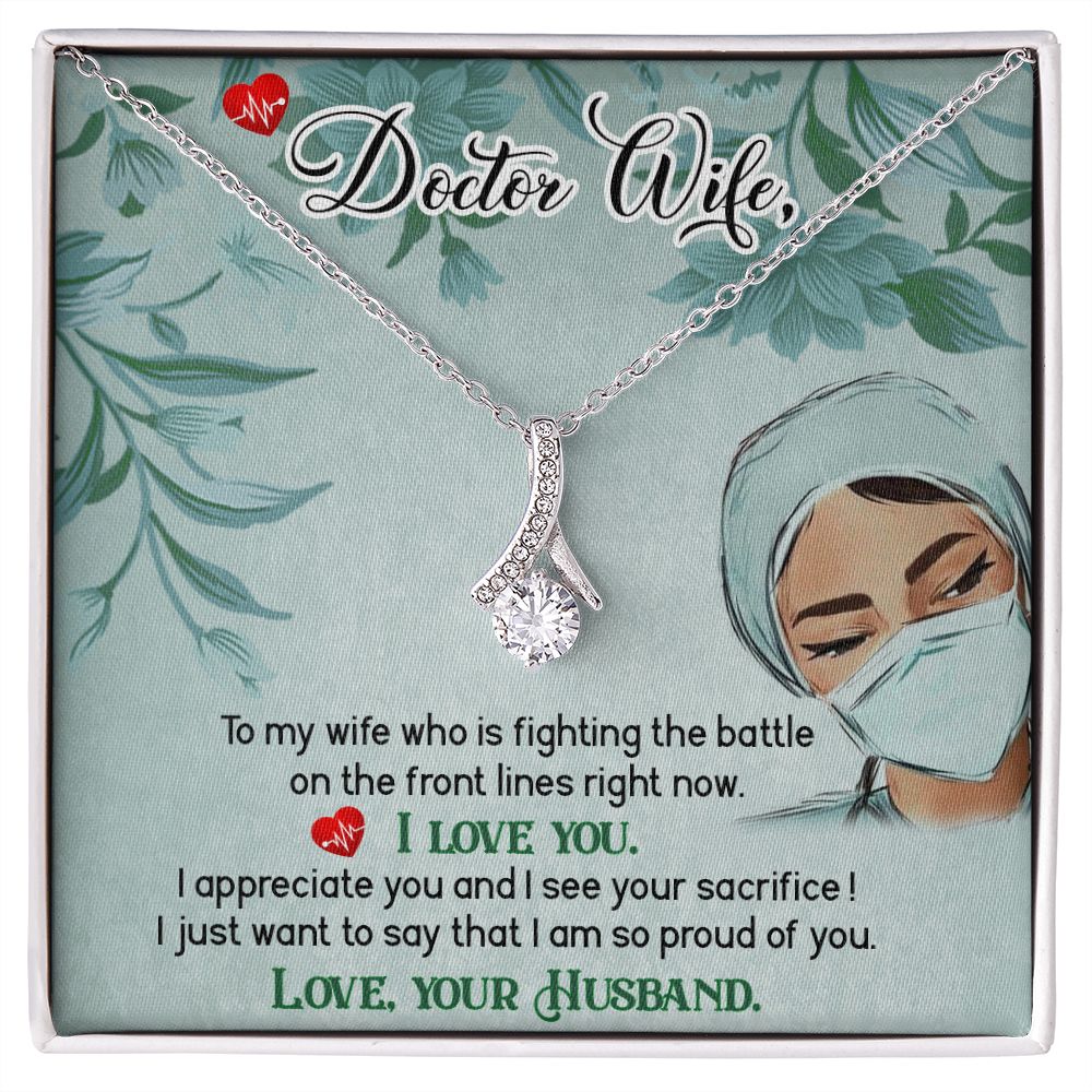 Doctor Wife Alluring Ribbon Necklace-Express Your Love Gifts