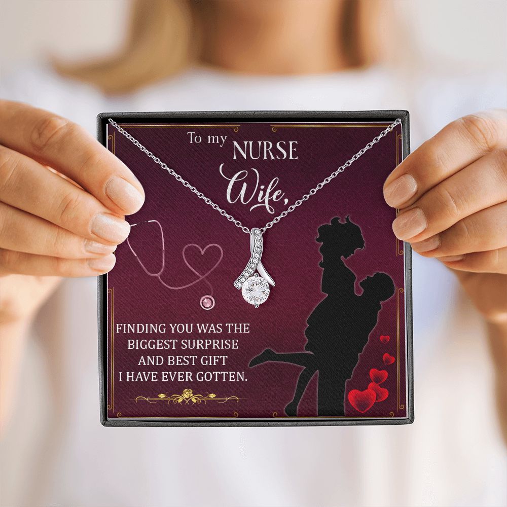 Wife Nurse Finding You Alluring Ribbon Necklace-Express Your Love Gifts