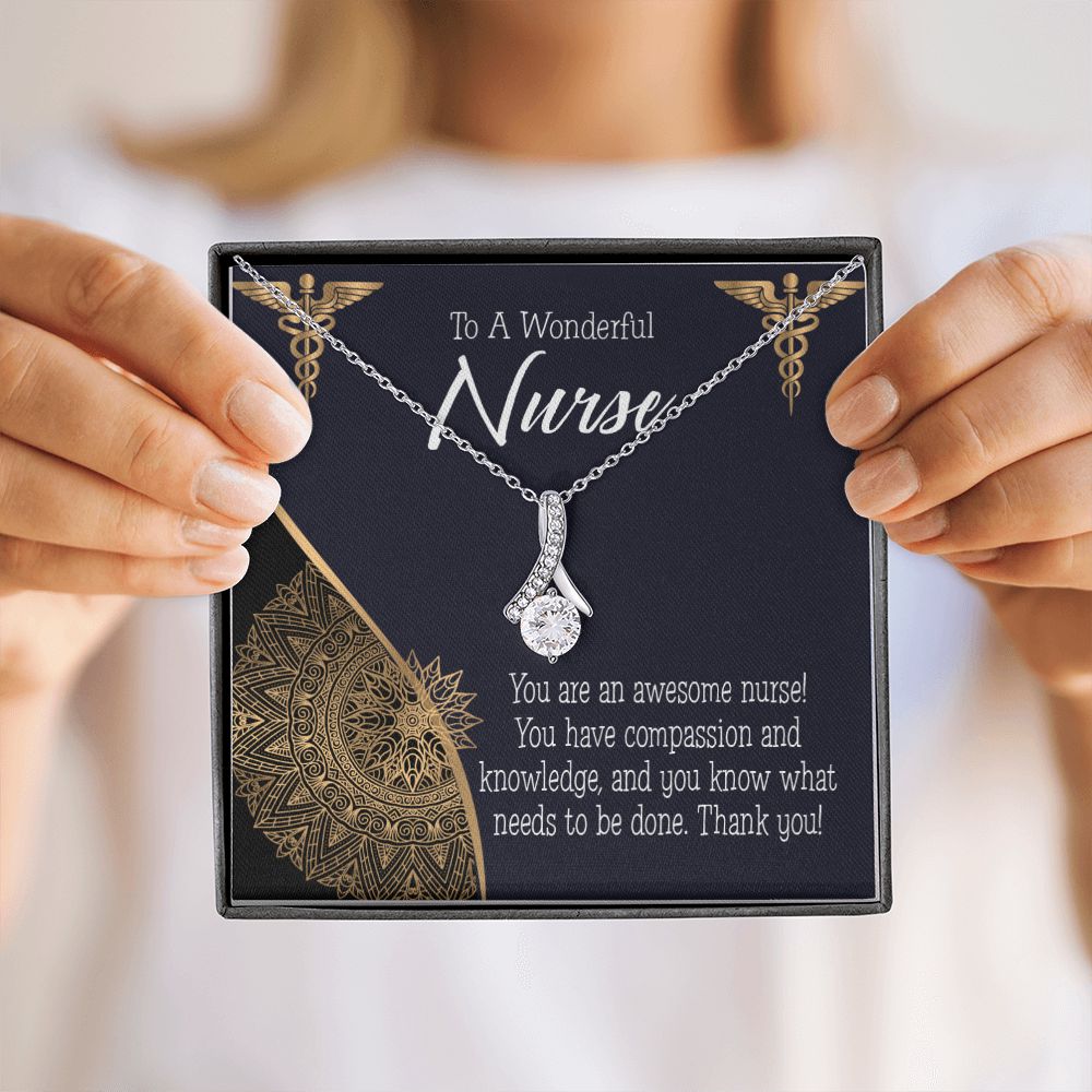 Awesome Nurse Alluring Ribbon Necklace-Express Your Love Gifts