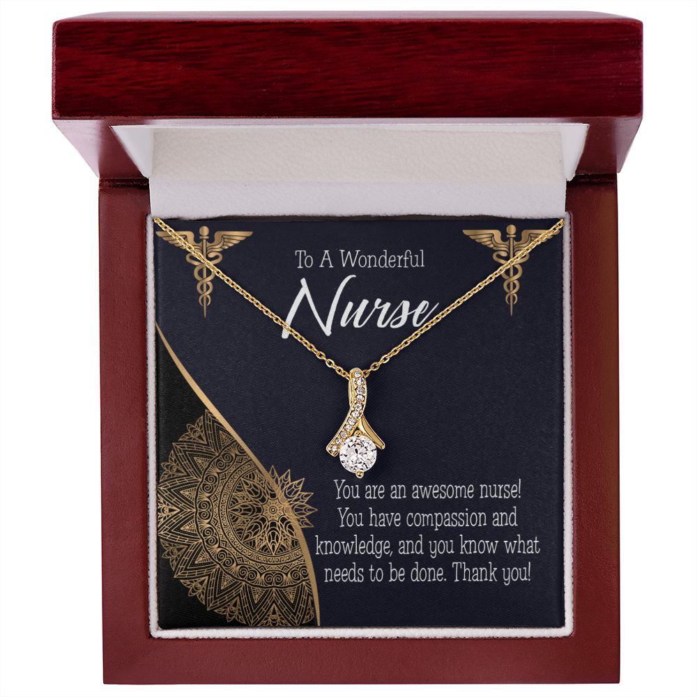 Awesome Nurse Alluring Ribbon Necklace-Express Your Love Gifts